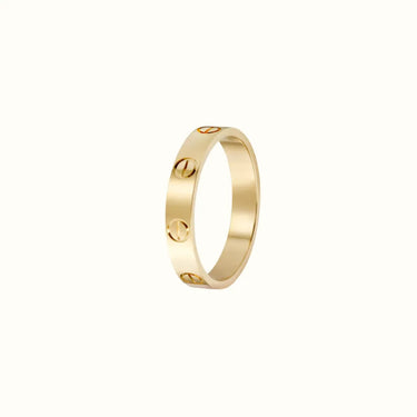 Love Screw Motif Band Ring