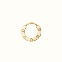 Love Yellow Screw Motif Huggie Earring