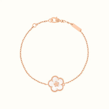 Lucky Alhambra Rose Floral Charm Bracelet