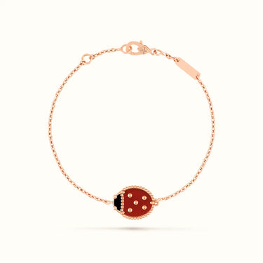 Lucky Alhambra Rose Ladybug Motif Bracelet