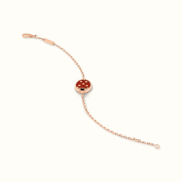 Lucky Alhambra Rose Ladybug Motif Bracelet