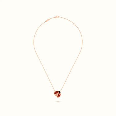 Lucky Alhambra Rose Ladybug Pendant Necklace