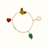 Lucky Alhambra Yellow Multi Charm Bracelet