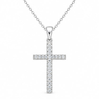 Lumiere Pave Cross Pendant Necklace