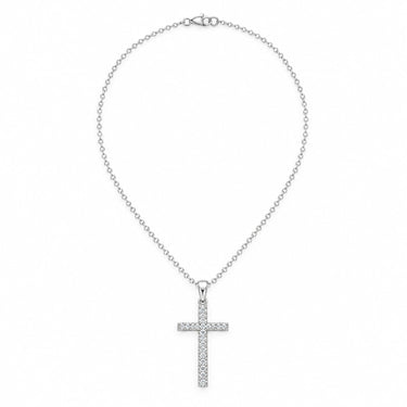 Lumiere Pave Cross Pendant Necklace