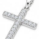 Lumiere Pave Cross Pendant Necklace