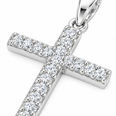 Lumiere Pave Cross Pendant Necklace