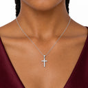 Lumiere Pave Cross Pendant Necklace
