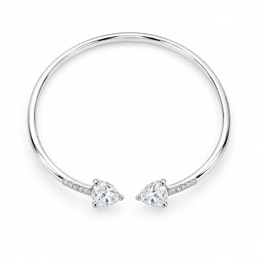 Lumiere Twin Pear Open Cuff Bracelet