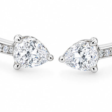 Lumiere Twin Pear Open Cuff Bracelet