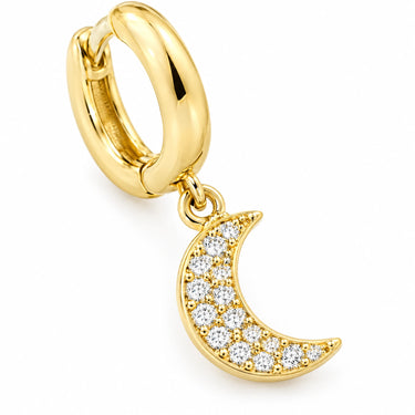 Luna Moon and Star Huggie Earrings