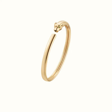 Panthere Yellow Plain Head Open Bangle Bracelet
