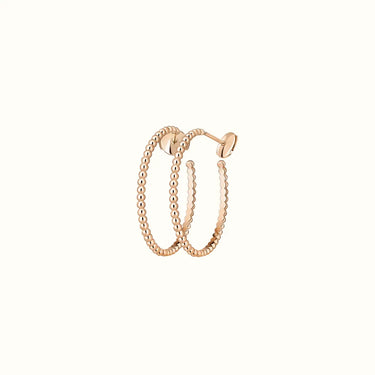 Perlée Rose Beaded Hoop Earrings