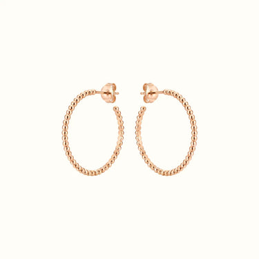 Perlée Rose Beaded Hoop Earrings