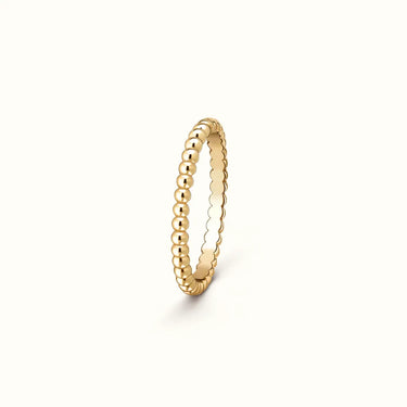 Perlée Yellow Beaded Band Ring