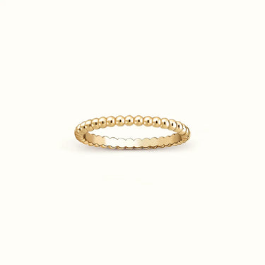 Perlée Yellow Beaded Band Ring