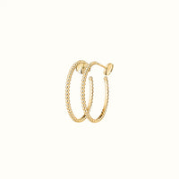 Perlée Yellow Beaded Hoop Earrings