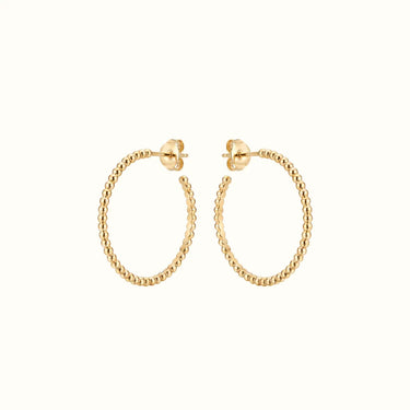 Perlée Yellow Beaded Hoop Earrings