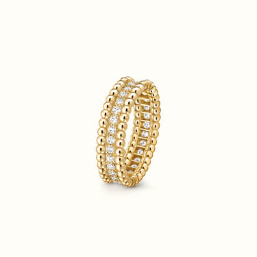 Perlée Yellow Beaded Pavé Band Ring
