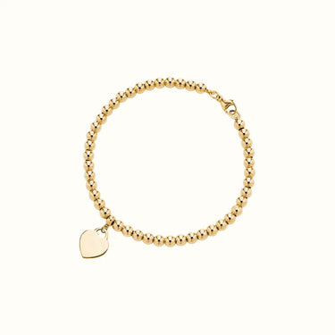 Return To T Yellow Heart Tag Bead Bracelet