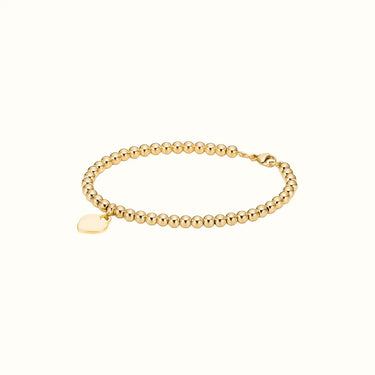 Return To T Yellow Heart Tag Bead Bracelet