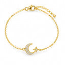 Selene Crescent Star Chain Bracelet