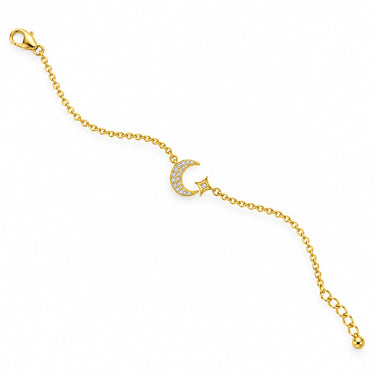 Selene Crescent Star Chain Bracelet