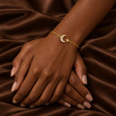 Selene Crescent Star Chain Bracelet