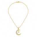 Selene Crescent Star Pendant Necklace