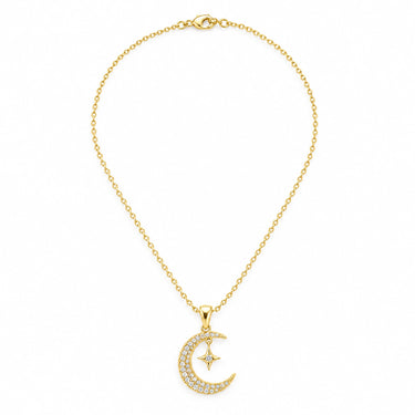Selene Crescent Star Pendant Necklace