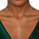 Selene Crescent Star Pendant Necklace