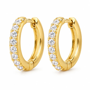 Selene Pave Huggie Hoop Earrings