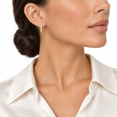 Selene Pave Huggie Hoop Earrings