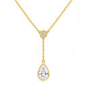 Seraphine Pear Drop Lariat Necklace
