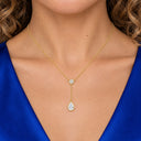 Seraphine Pear Drop Lariat Necklace