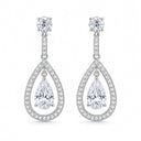 Seraphine Teardrop Halo Dangle Earrings