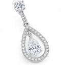 Seraphine Teardrop Halo Dangle Earrings