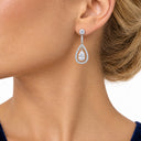 Seraphine Teardrop Halo Dangle Earrings