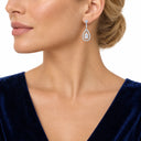 Seraphine Teardrop Halo Dangle Earrings