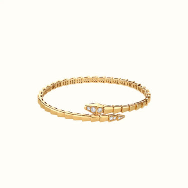 Serpenti Double Wrap CZ Bangle Bracelet