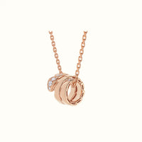 Serpenti Rose Pavé Coil Pendant Necklace