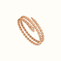 Serpenti Rose Pavé Triple Wrap CZ Bangle Bracele
