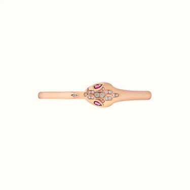 Serpenti Rose Pink CZ Bangle Bracelet