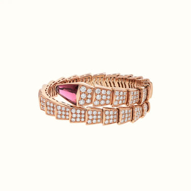 Serpenti Rose Pink Pavé Double Wrap Bracelet