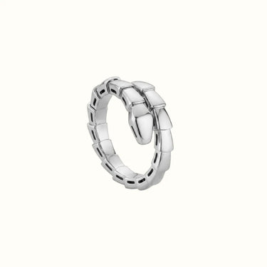 Serpenti White Coil Ring