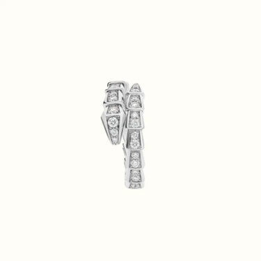 Serpenti White Pavé Coil Ring