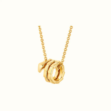 Serpenti Yellow Coil Pendant Necklace