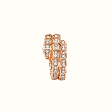 Serpenti Rose Full Pavé Triple Wrap Ring
