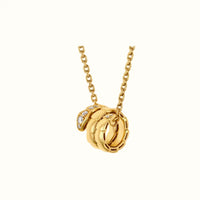 Serpenti Yellow Pavé Coil Pendant Necklace