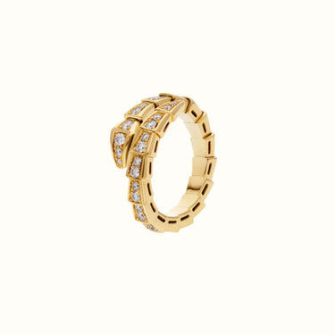 Serpenti Yellow Pavé Coil Ring